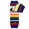 Wrapables Colorful Baby & Toddler Leg Warmers 2, Stripes Blue Rainbow - 2 of 3
