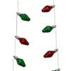 72.0 Inch Glittered Light Bulb Garland Red Green 6 Feet Long Tree Garlands - 3 of 3