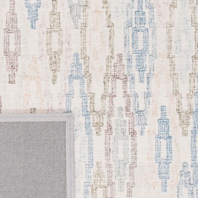Bryanne Ivory and Blue Hand-Tufted Wool Area Rug, 4' x 6'