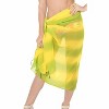 LA LEELA Summer Long Beachwear Sarong Coverups for Women Chiffon Long Beach Tie Wraps Skirt Sheer Swim Cover Up Bathing Suit One Size Green, Solid - 4 of 4