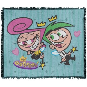 Fairly Odd Parents Wanda And Cosmo In Love Blanket 50"x60" Woven Tapestry - 1 of 4