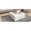 Okak Smart LED Coffee Table, High Gloss Center Table with 2-Tier Ambient Lighting, Touch-Control Minimalist Design for Modern Living Room - 3 of 4