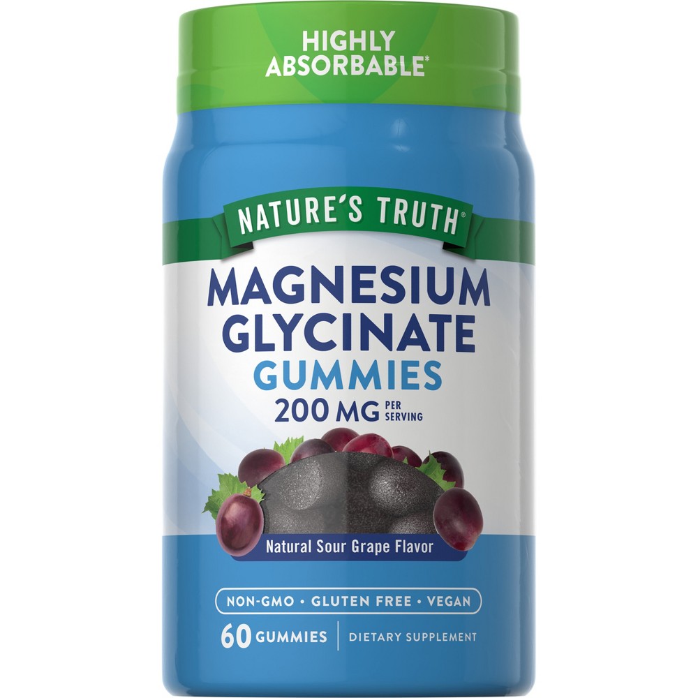Photos - Vitamins & Minerals Nature's Truth Magnesium Glycinate Dietary Vegan Supplements - 60ct