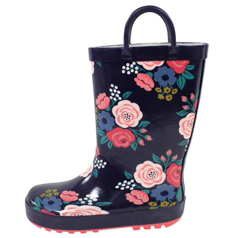 Hudson Baby Rain Boots, Navy Bold Floral, 1 of 5