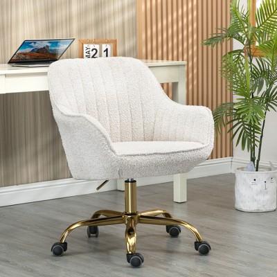Beige velvet office chair deals