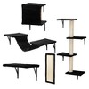 Sapphtopaz Wall-Mounted Cat Furniture, Modern Cat Wall Shelves with Ladder and Platform, Cat Climbing Shelf Set for Indoor Cats to Play and Rest - 3 of 4