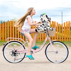 20 inch Girls Bike with Basket, Multiple Colors Womens Bike for 7-10 Years Old Kids, Bike with Basket for 7-10 Years Old Kids - 1 of 4