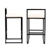 PAGED Bar Stools Set of 2 Modern Counter Stools with Back and Footrest Hand Woven Dining Chairs for Dining Room - 4 of 4