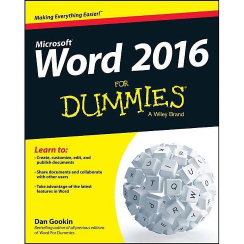 Word 2016 For Dummies - By Dan Gookin (paperback) : Target