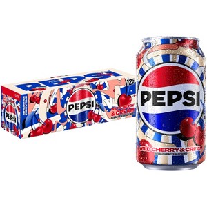 Pepsi Wild Cherry & Cream Soda - 12pk/12 fl oz Cans - 1 of 4