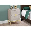 Monarch Specialties ACCENT TABLE - 24H / BEIGE MARBLE / GOLD METAL - 2 of 4