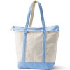 Lands' End Zip Top Long Handle Canvas Tote Bag - 3 of 4