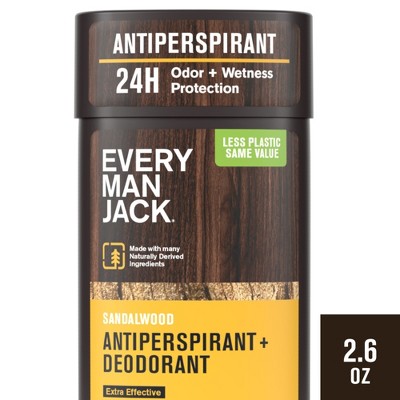 Every Man Jack Sandalwood Men's Antiperspirant Deodorant - 2.6oz