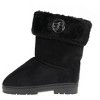 bebe Girl's Trendy Winter Boots for Little Girls, Kid's Boots with Chic Metallic Medallion - 3 of 4