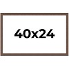 PosterPalooza | 40x24 Wide Barnwood Picture Frame, UV Acrylic, 6 Finishes - Grey, Brown, White, and Black - 2 of 4