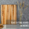 5PCS Teak Cutting Board Set with 18/20 Inch Boards - Wooden Cutting Board, Chopping Board Set, Cutting Board, Grip Handle, Durable Wood Cutting Board - 3 of 4
