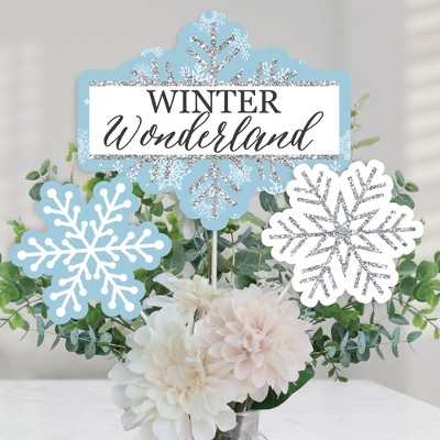 Big Dot Of Happiness Winter Wonderland - Snowflake Lawn Decorations -  Outdoor Snowflake Holiday Party And Winter Wedding Yard Decorations - 10  Piece : Target