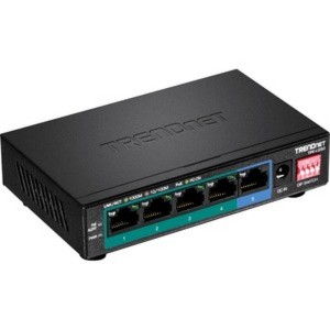 TRENDnet 5-Port Gigabit Long Range PoE+ Switch TPELG50 - 1 of 4