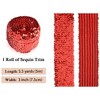 Alilang Elastic Sequin Trim, 3 Inch 8 Row Wide Flat Glitter Bling Fabric Paillette Sequin Ribbon, Metallic Sewing DIY Project, 5.5 Yards - 3 of 4