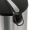 Honey-Can-Do 30L Round Step Trash Can with Bucket: Steel Pedal-Operated Lid, Medium Indoor Kitchen Bin, Silver - 3 of 4