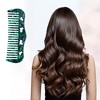 Unique Bargains Women Heart Style Curly Thick Wavy Straight Hair Wide Tooth Comb 1 Pc - 3 of 4