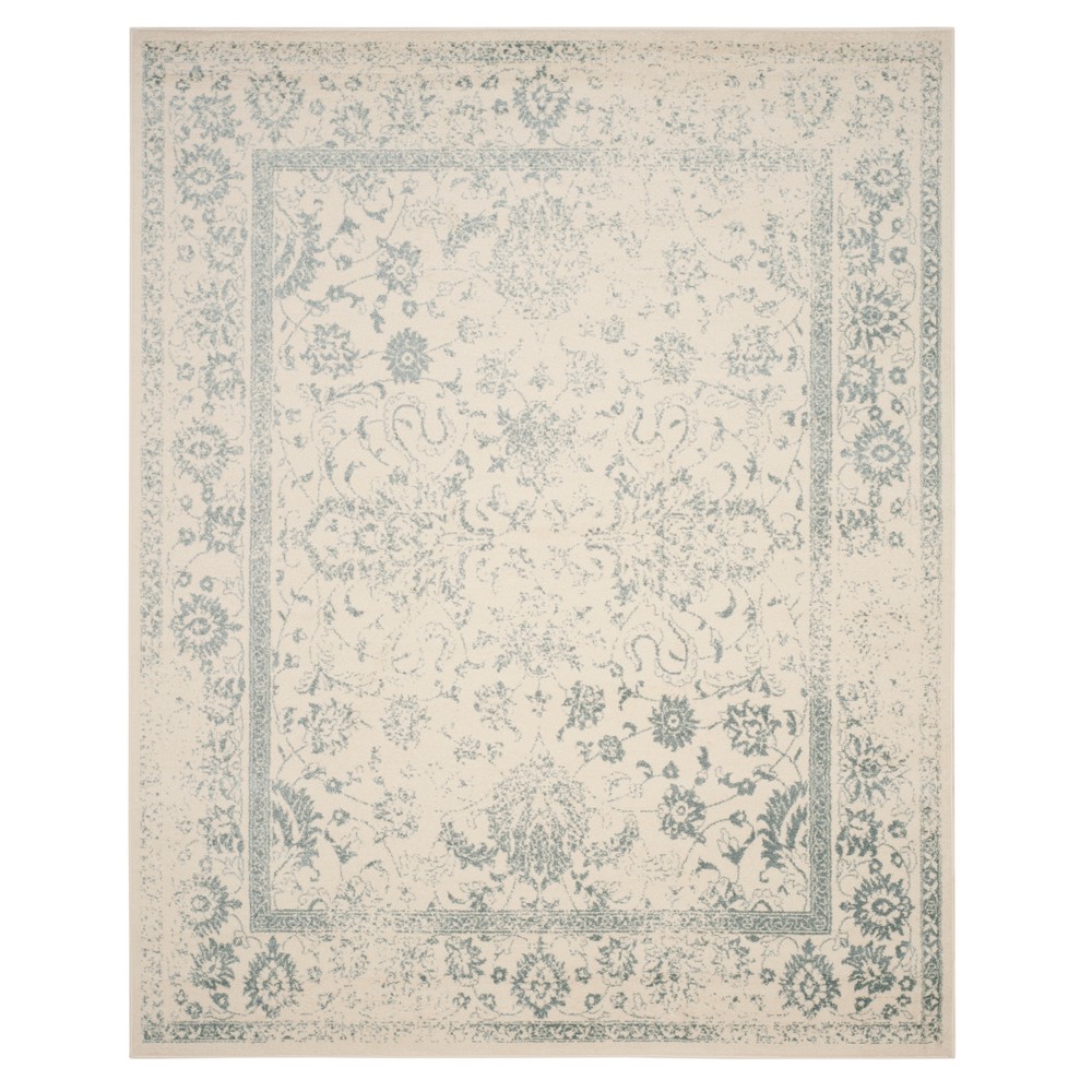 10'x14' Medallion Loomed Area Rug Ivory/Slate - Safavieh