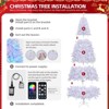 Angel Sar 8FT Pre-lit White Christmas Tree, APP Controlled 500 RGB Lights, 1500 Branch Tips, Hinged Design for Home Office Party Decor - 4 of 4