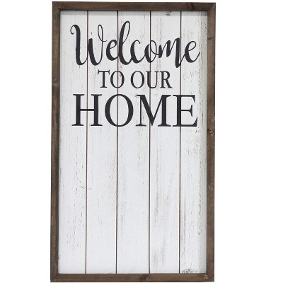 TX USA Corporation Interchangeable Accent Welcome to Our Home Sign with Wreath