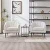 Lyngins Modern Vanity Barrel Office Desk Chair Reception Chair,Thick Cushion Armchair Accent Chair for Office,Study,Studio - 4 of 4