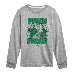 Boys' - Marvel - St Patrick's Day Pinch Proof Long Sleeve Graphic T-Shirt - 1 of 3