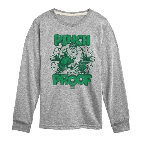 Boys' - Marvel - St Patrick's Day Pinch Proof Long Sleeve Graphic T-Shirt - image 1 of 3