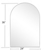 Wooakway Arch Metal Bathroom/Vanity Mirror Decorative Wall Mirror for Living Room Bathroom Bedroom Entryway Black/Gold/Silver - 3 of 4