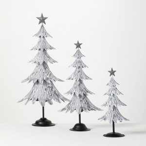 Sullivans Metal Trees Set of 3  14.75"H  20.5"H & 27"H Green - 1 of 4