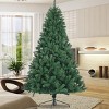 6ft artificial Christmas tree, 1000 branches, all natural spruce PVC, can be divided into 3 parts for storage, foldable metal bracket, no light green - 4 of 4
