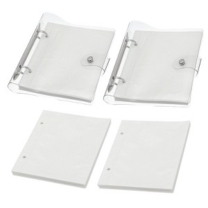 Unique Bargains PU Material Waterproof Double-sided Refillable Mini Photo Album with 100 Pockets 2 Pcs - 1 of 3
