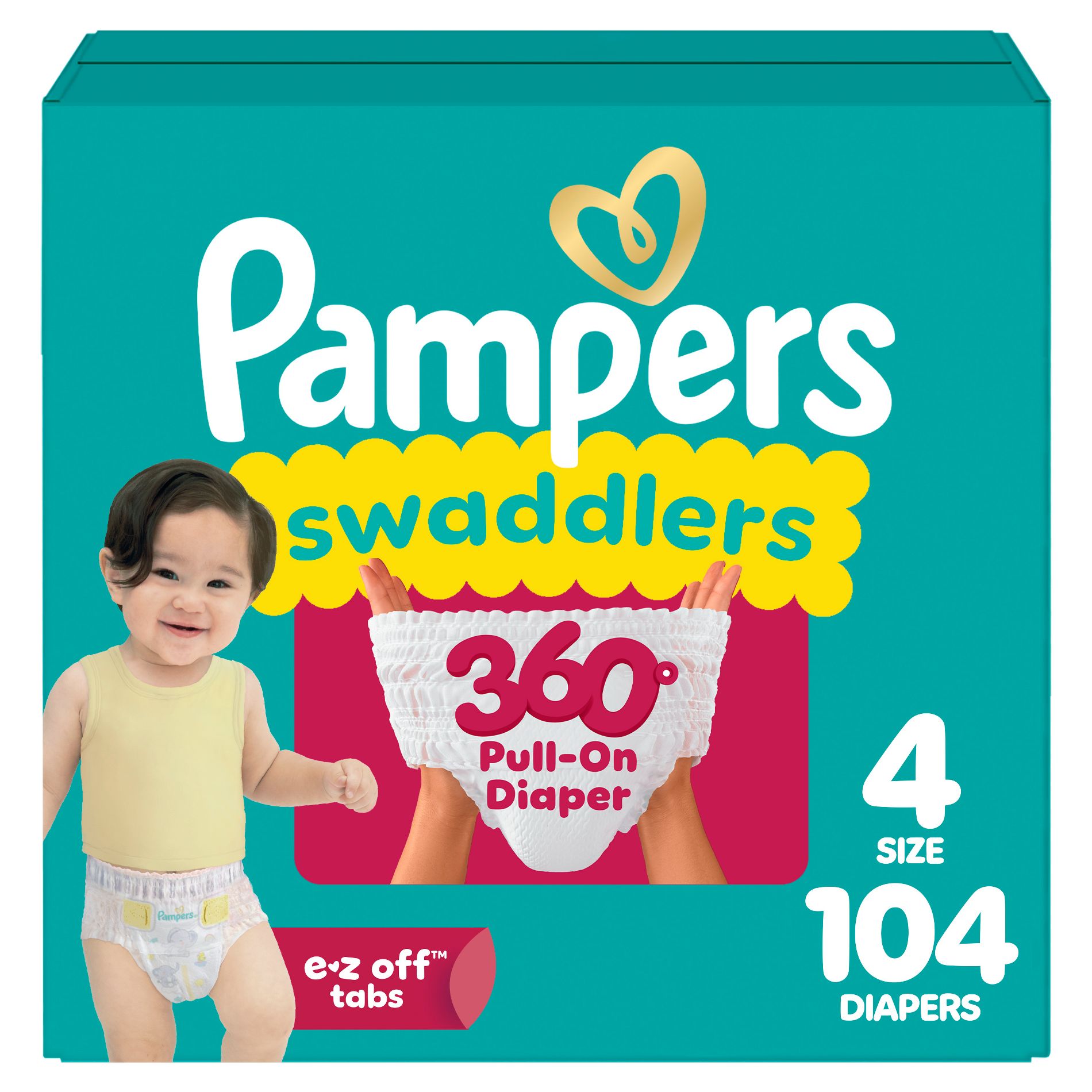Pampers Swaddler 360 Disposable Baby Diapers - Size 4 - 104ct