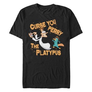 Men's Phineas and Ferb Dr. Doofenshmirtz Curse You Perry the Platypus T-Shirt - 1 of 4