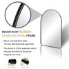 ANDY STAR T03-S20-A2438B 24 x 38 Modern Wall Mounted Arched Vanity Mirror with Stainless Steel Frame and Vertical Mounting Hardware, Matte Black - 2 of 4