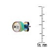 Steeltime Men's multi ip stainless steel stud earrings adorned with white crystals - 3 of 4