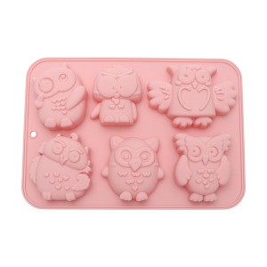Unique Bargains Candy Moulds 6-Cavity Owl Varieties Candy Mould Hand Wash 7.83"x5.43"x0.94" 1 Pc - 1 of 4