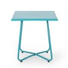 18" Modern Iron Patio Side Table in Blue - 4 of 4