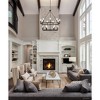 Urban Ambiance Luxury Modern Farmhouse Indoor Chandelier,  38-3/8''H x 35-1/2"W x 35-1/2''D,  Matte Black Finish, UHP4590 - 2 of 4