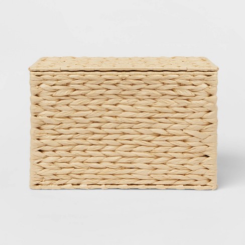 Woven Basket with Lid Beige - Threshold™ - image 1 of 4
