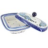 Blue Rose Polish Pottery MA03 Galia Butter Tub - 2 of 2