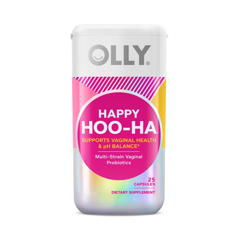 OLLY Happy Hoo-Ha Probiotic Capsules for Women Supports, Vaginal Health and pH Balance - 25ct, 1 of 15