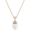 HTUTWOO Pearl Drop Bridal Necklace Earrings Set with CZ Crystals for Bride, Bridesmaid, Birthday Gift - 4 of 4