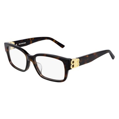 Balenciaga BB 0105O 002 Womens Rectangle Eyeglasses Havana 54mm
