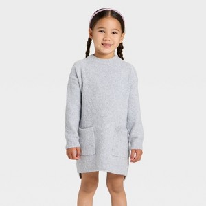 Toddler Girls' Long Sleeve Crewneck Dress - Cat & Jack™ - 1 of 3