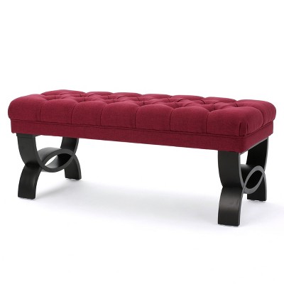 NicBex Modern 41" Bedroom Bench Accent Stool with Button Tufted and Half Circle Legs for Entryway and Living Room