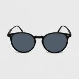 Women's Rubberized Plastic Round Sunglasses - Wild Fable™ Black